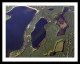 Aerial image of [34] Basford Lake in Lake, MI with Black Metal frame