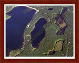 Aerial image of [34] Basford Lake in Lake, MI with Cherry Wood frame