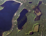 Aerial image of [34] Basford Lake in Lake, MI with Canvas Wrap frame