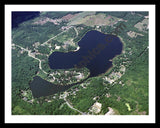 Aerial image of [3552] Great Bear Lake in Van Buren, MI with Black Metal frame