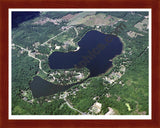 Aerial image of [3552] Great Bear Lake in Van Buren, MI with Cherry Wood frame