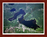 Aerial image of [3553] Saddle Lake in Van Buren, MI with Cherry Wood frame