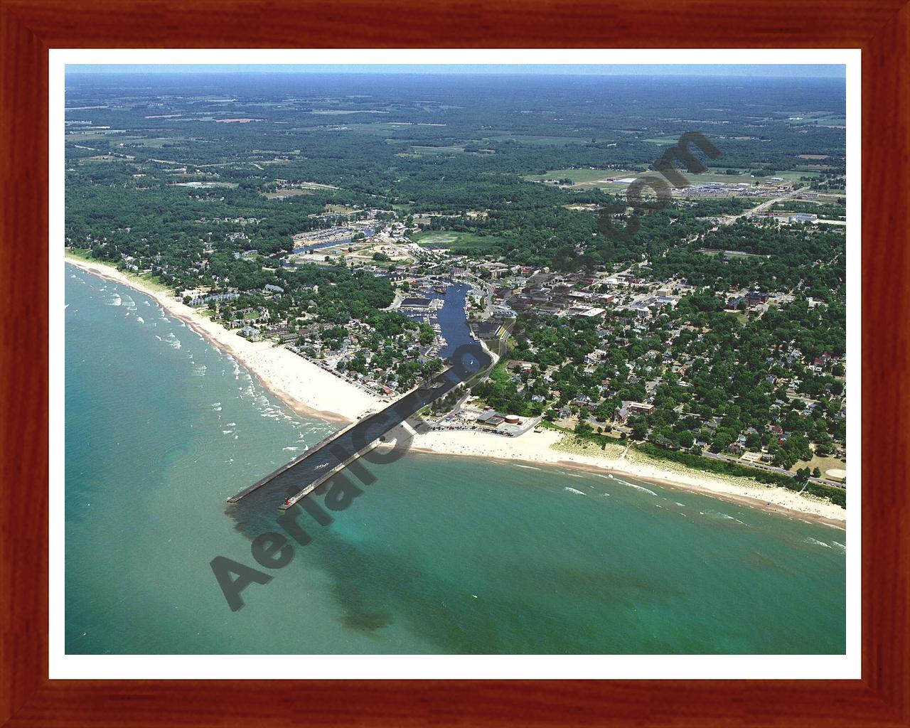 Aerial image of [3555] South Haven, looking east with Cherry Wood frame