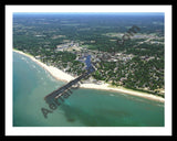 Aerial image of [3555] South Haven, looking east with Black Metal frame