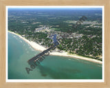 Aerial image of [3555] South Haven, looking east with Natural Wood frame