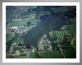 Aerial image of [3572] Portage Lake in St Joseph, MI with Silver Metal frame