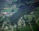 Aerial image of [3572] Portage Lake in St Joseph, MI with Canvas Wrap frame