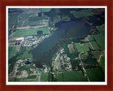 Aerial image of [3572] Portage Lake in St Joseph, MI with Cherry Wood frame