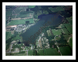 Aerial image of [3572] Portage Lake in St Joseph, MI with Black Metal frame