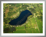 Aerial image of [3574] North Lake in Van Buren, MI with Silver Metal frame