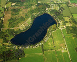 Aerial image of [3574] North Lake in Van Buren, MI with Canvas Wrap frame