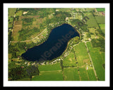 Aerial image of [3574] North Lake in Van Buren, MI with Black Metal frame