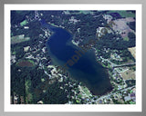 Aerial image of [3580] Saint Marys Lake in Calhoun, MI with Silver Metal frame