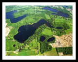 Aerial image of [3585] Muskrat Lake in Van Buren, MI with Black Metal frame