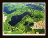 Aerial image of [3585] Muskrat Lake in Van Buren, MI with Black Wood frame