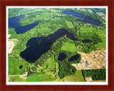 Aerial image of [3585] Muskrat Lake in Van Buren, MI with Cherry Wood frame