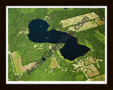 Aerial image of [3587] Mill Lake in Van Buren, MI with Black Wood frame