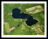 Aerial image of [3587] Mill Lake in Van Buren, MI with Black Metal frame