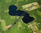 Aerial image of [3587] Mill Lake in Van Buren, MI with Canvas Wrap frame