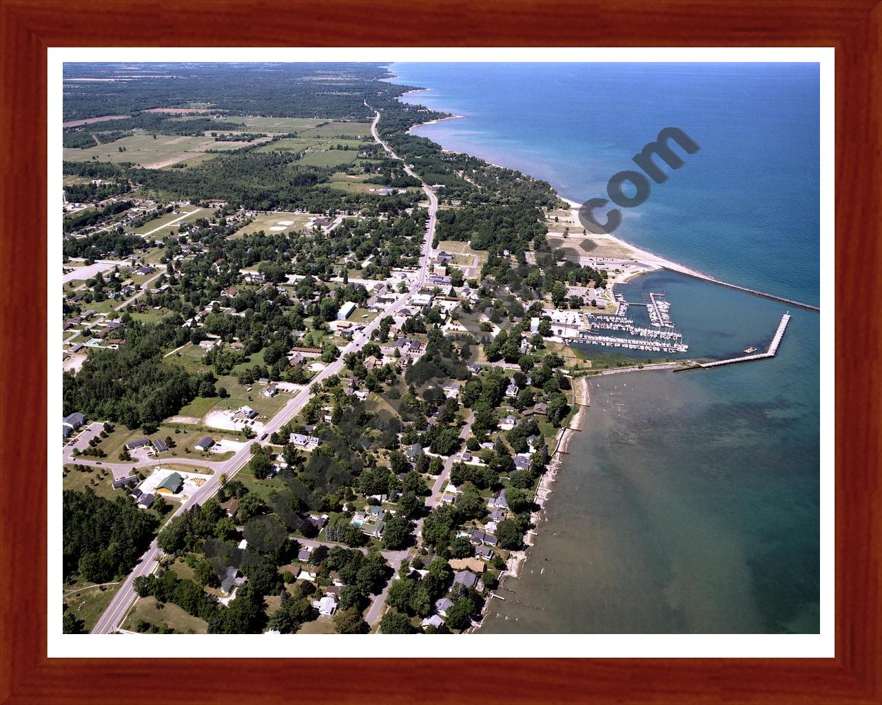 Aerial image of [3598] Port Sanilac, looking North with Cherry Wood frame