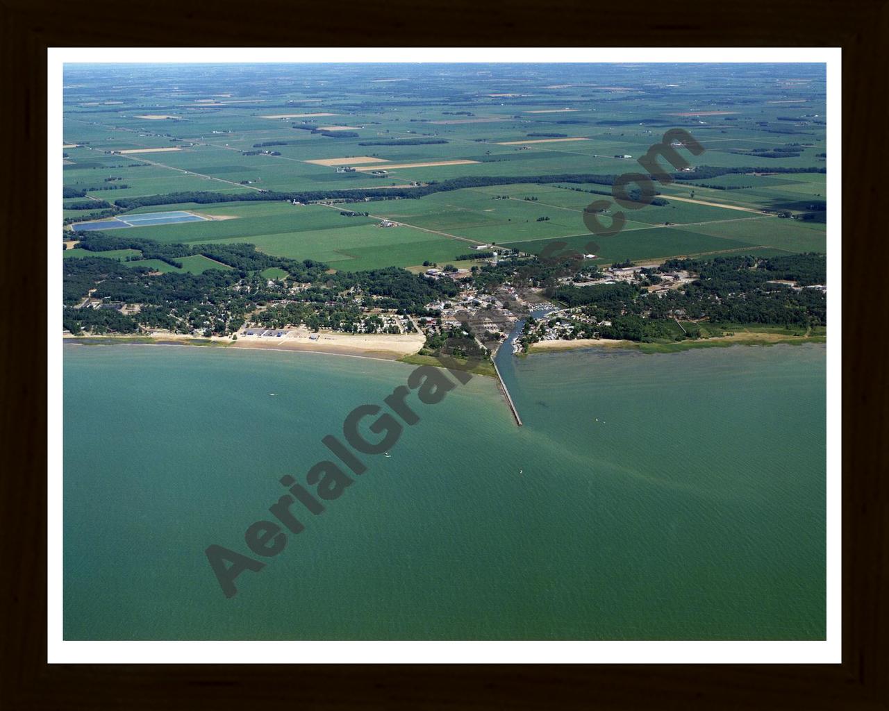 Aerial image of [3600] Caseville in Huron, MI with Black Wood frame