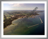 Aerial image of [3601] Harbor Beach, looking North with Silver Metal frame