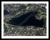 Aerial image of [3606] Scott Lake in Oakland, MI with Black Metal frame