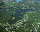 Aerial image of [3632] Payne Lake in Barry, MI with Canvas Wrap frame