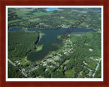 Aerial image of [3632] Payne Lake in Barry, MI with Cherry Wood frame