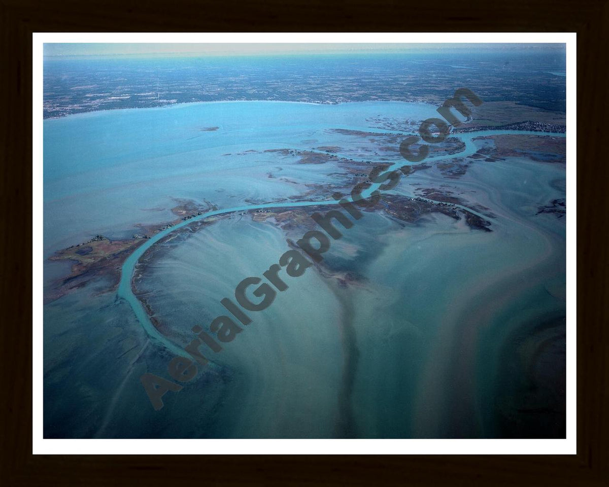 Aerial image of [3641] St. Clair Flats with Black Wood frame