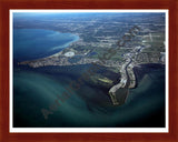 Aerial image of [3642] Metro Beach with Cherry Wood frame