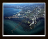 Aerial image of [3642] Metro Beach with Black Wood frame