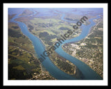 Aerial image of [3644] Harsen's Island (S) with Black Metal frame