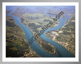 Aerial image of [3644] Harsen's Island (S) with Silver Metal frame