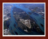 Aerial image of [3646] Grosse Ile in Wayne, MI with Cherry Wood frame