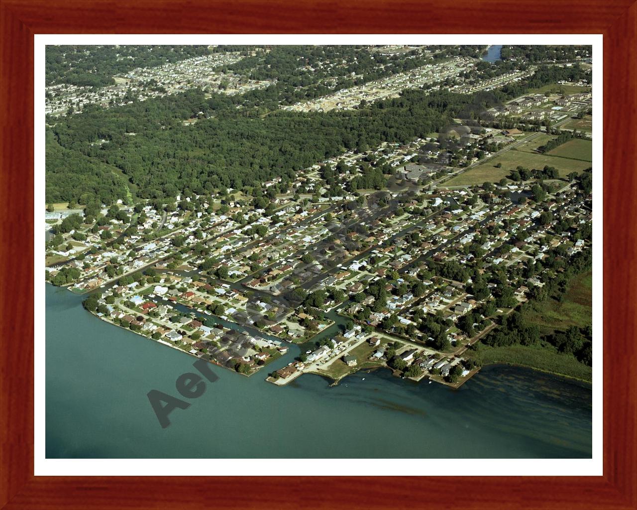 Aerial image of [3652] Pointe Rosa Subdivision with Cherry Wood frame