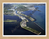 Aerial image of [3654] Clinton River - F16 with Natural Wood frame