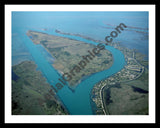 Aerial image of [3658] Seaway Island with Black Metal frame