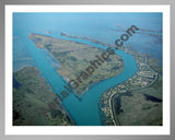 Aerial image of [3658] Seaway Island with Silver Metal frame