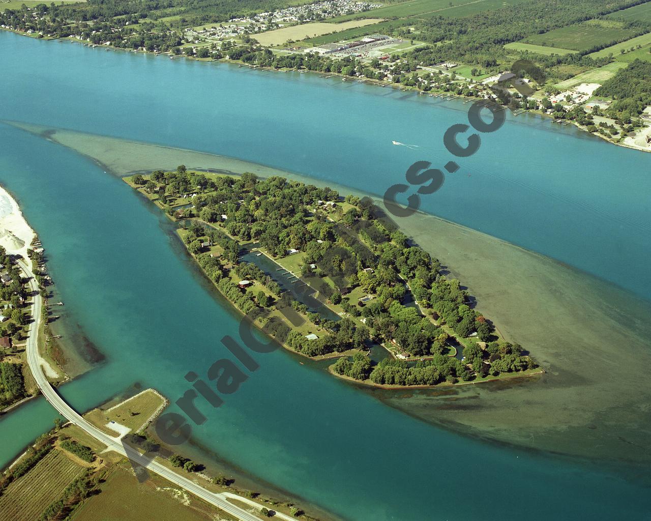 Aerial image of [3662] Fawn Island with Canvas Wrap frame