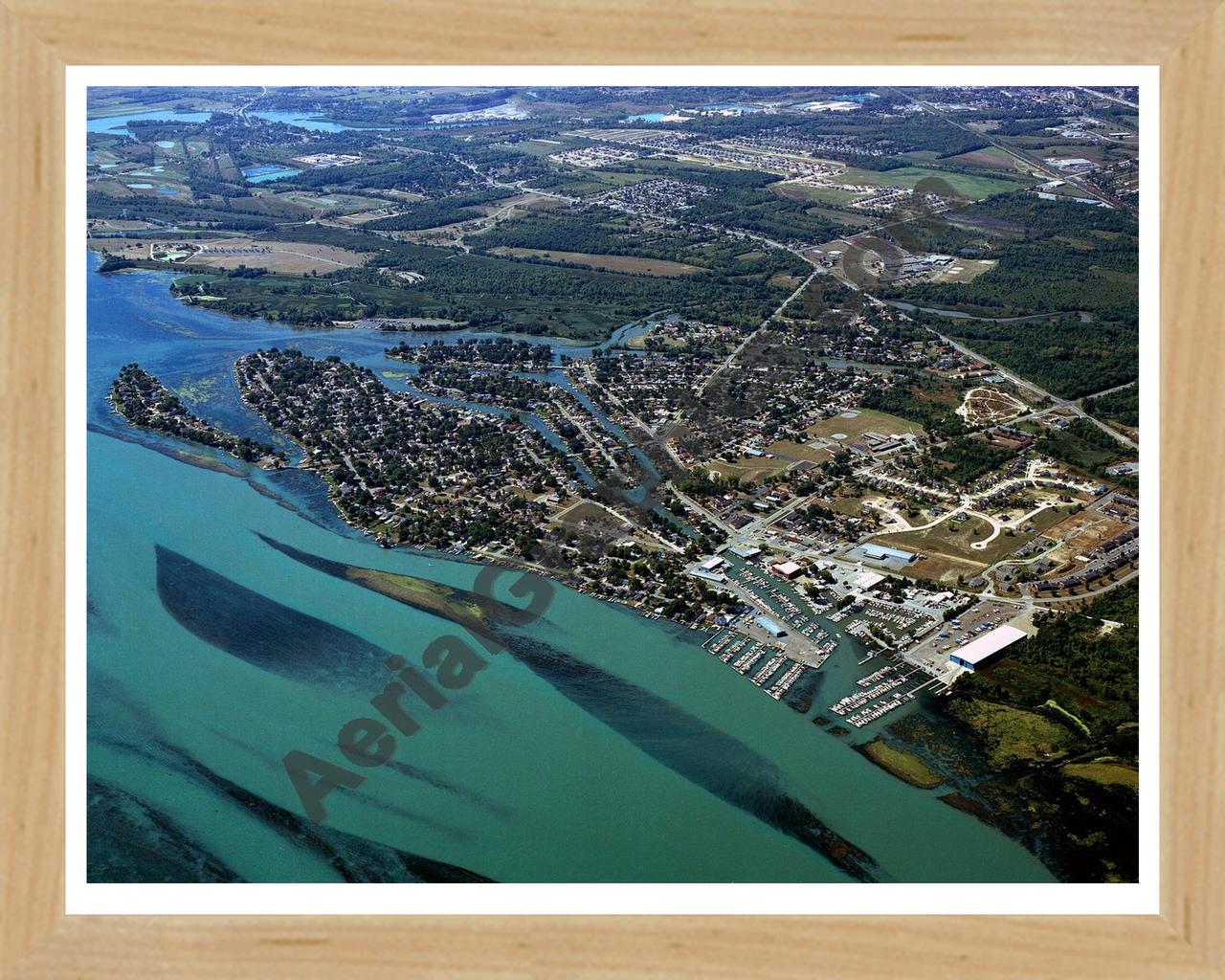 Aerial image of [3669] Gibraltar with Natural Wood frame