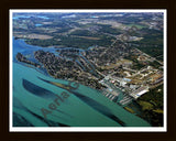 Aerial image of [3669] Gibraltar with Black Wood frame