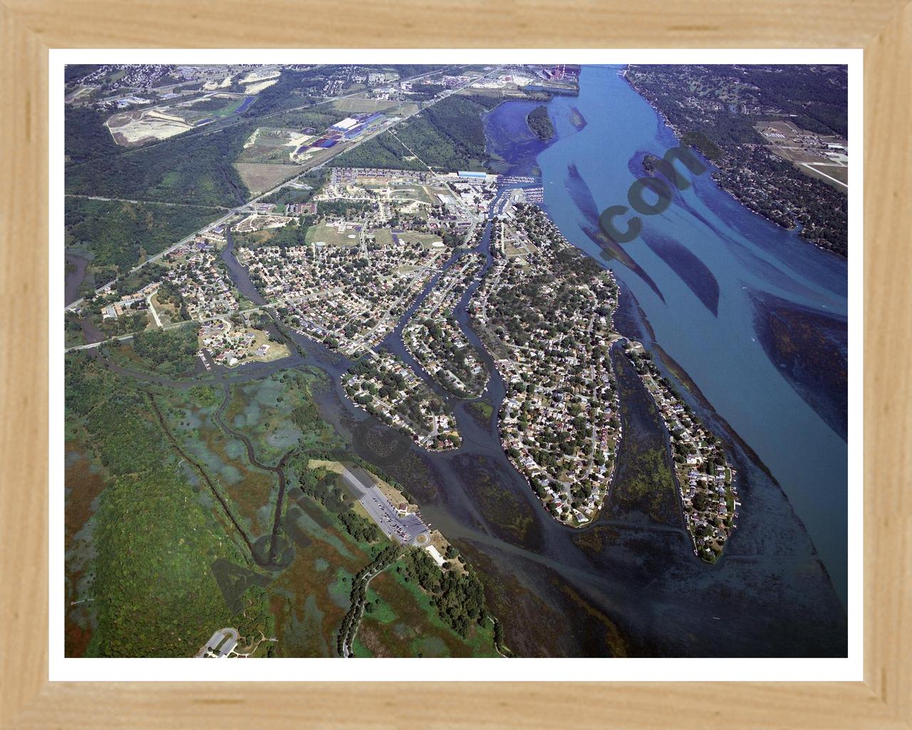 Aerial image of [3670] Gibraltar with Natural Wood frame