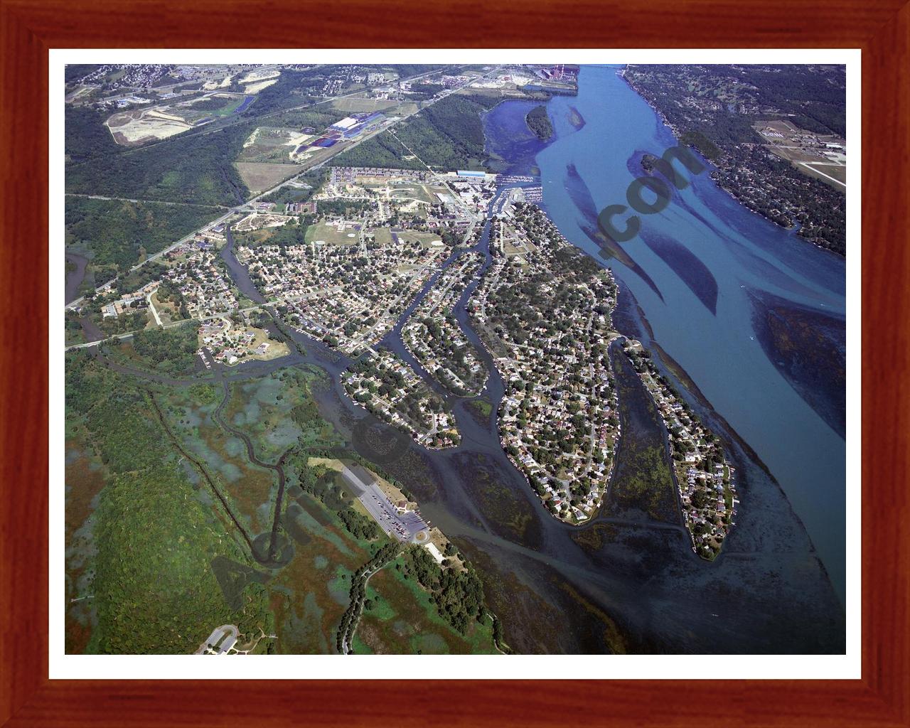 Aerial image of [3670] Gibraltar with Cherry Wood frame