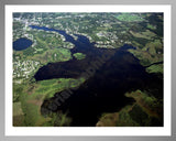 Aerial image of [3673] Center Lake in Jackson, MI with Silver Metal frame