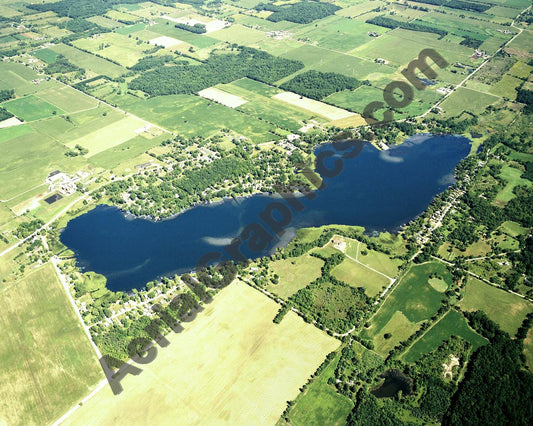 Aerial image of [3676] Pleasant Lake in Washtenaw, MI with No frame