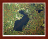 Aerial image of [367] Hunters Lake in Alcona, MI with Cherry Wood frame