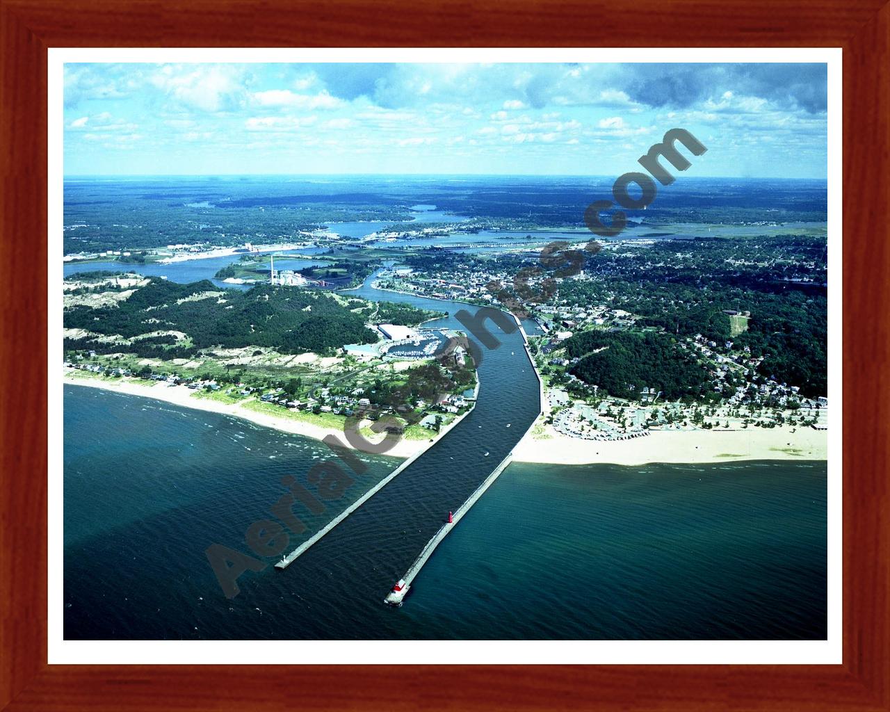 Aerial image of [3738] Grand Haven with Cherry Wood frame