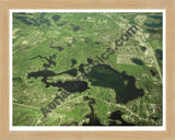 Aerial image of [379] Indianwood & Manitou Lakes in Oakland, MI with Natural Wood frame