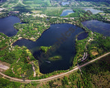 Aerial image of [384] Island Lake in Livingston, MI with No frame